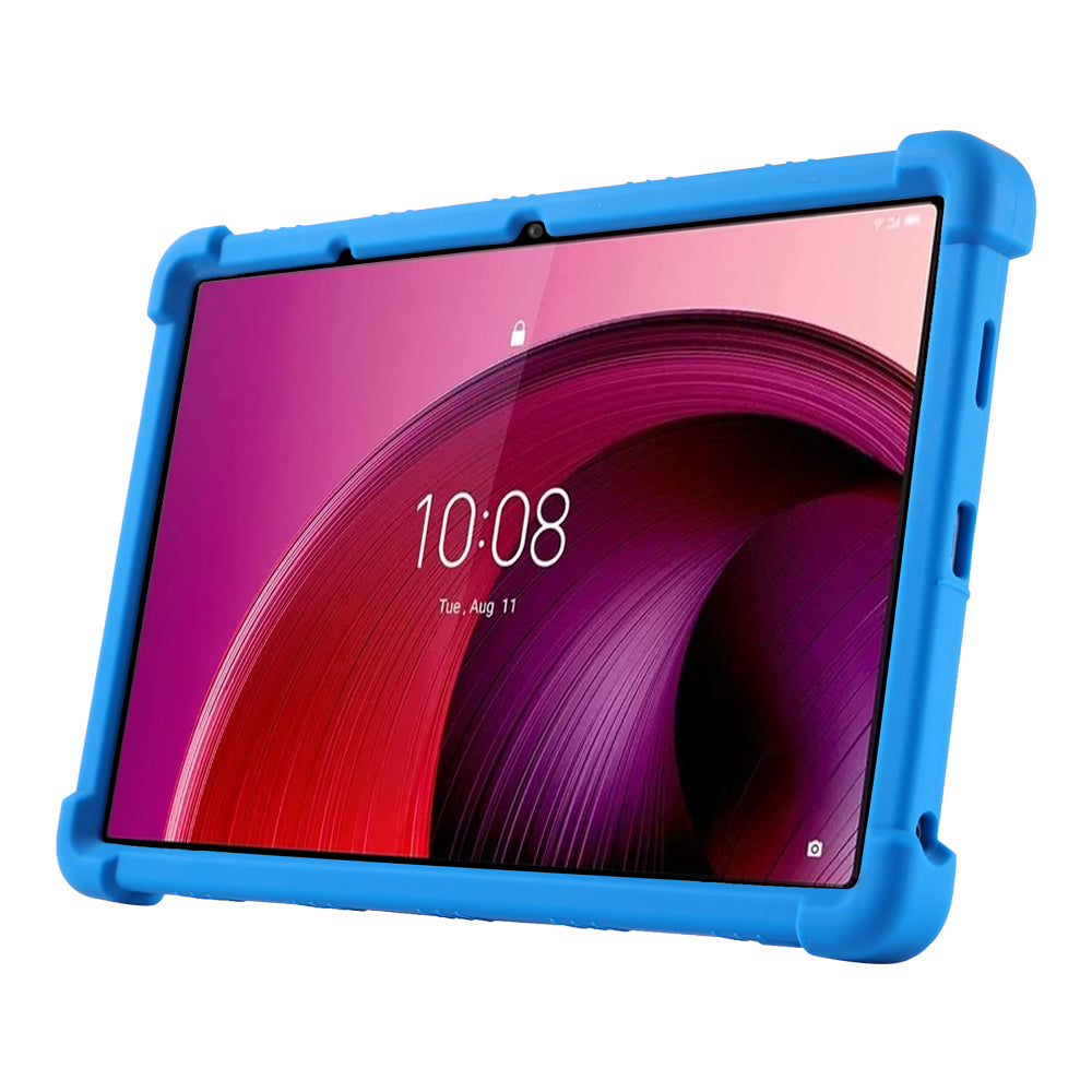 For Lenovo Tab M10 5G Silicone Protective Case Folding Kickstand Tablet Anti-drop Cover