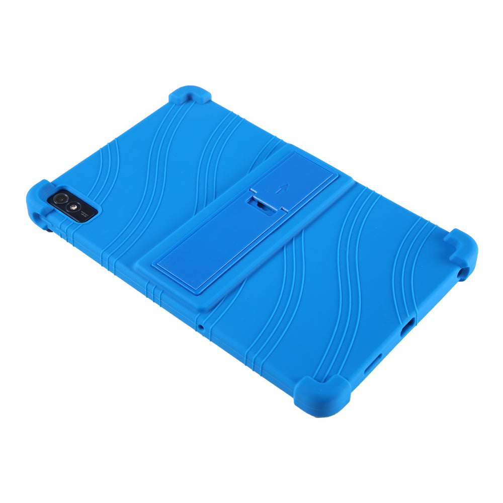 For Lenovo Tab M10 5G Silicone Protective Case Folding Kickstand Tablet Anti-drop Cover