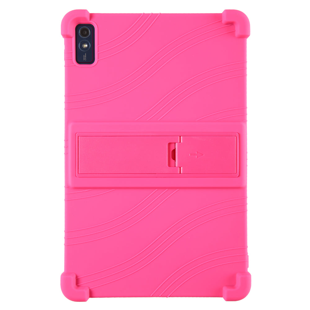 For Lenovo Tab M10 5G Silicone Protective Case Folding Kickstand Tablet Anti-drop Cover
