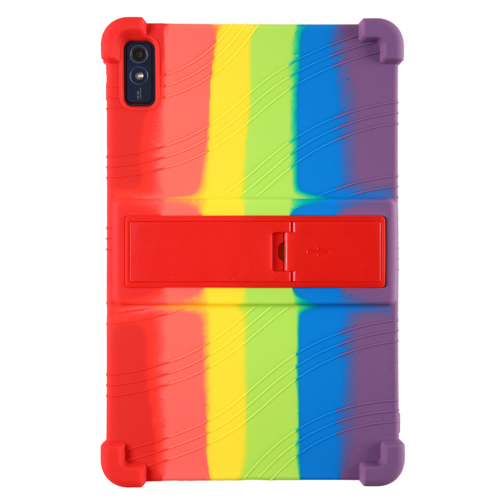For Lenovo Tab M10 5G Silicone Protective Case Folding Kickstand Tablet Anti-drop Cover