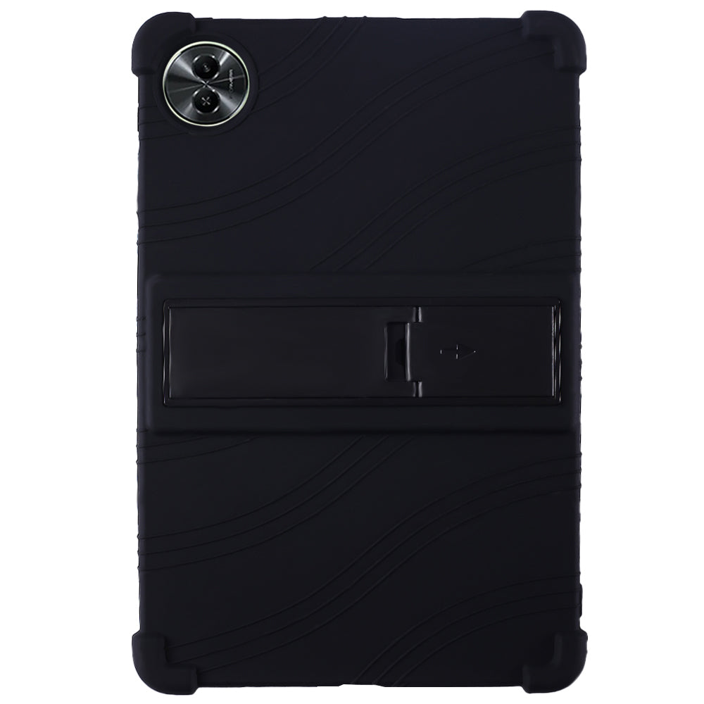 For Realme Pad 2 Case Thicken 4 Corners Drop-proof Silicone Tablet Cover with Folding Kickstand
