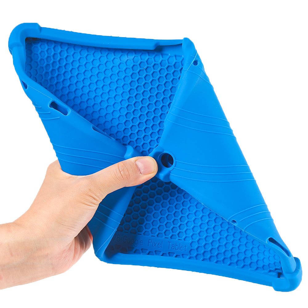For Google Pixel Tablet Silicone Case Folding Kickstand Tablet Shockproof Cover