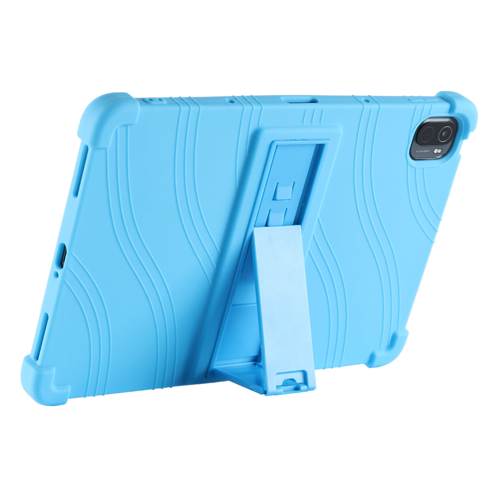 For Xiaomi Pad 5 Pro 11-inch Tablet Case Soft Silicone Cover with Folding Kickstand
