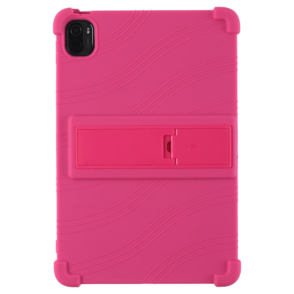 For Xiaomi Pad 5 Pro 11-inch Tablet Case Soft Silicone Cover with Folding Kickstand