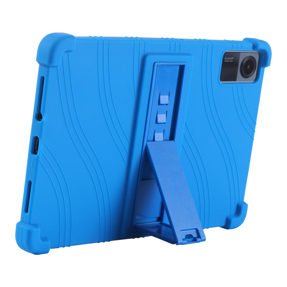 For Xiaomi Redmi Pad SE Case Thicken 4 Corners Anti-drop Silicone Tablet Cover with Kickstand