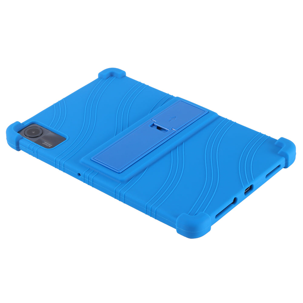 For Xiaomi Redmi Pad SE Case Thicken 4 Corners Anti-drop Silicone Tablet Cover with Kickstand