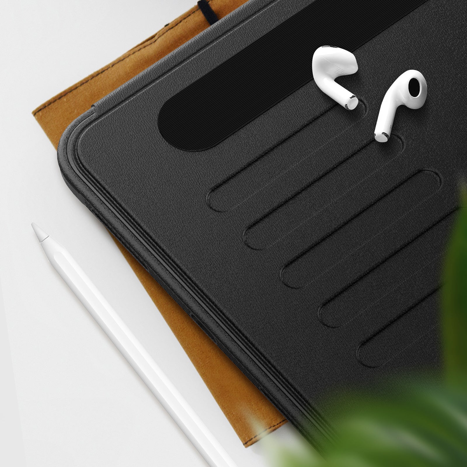 For iPad 10.9 (2022) A2696 Case with Card Holder, 5-Level Adjustable Stand Pen Slot Tablet Flip Cover