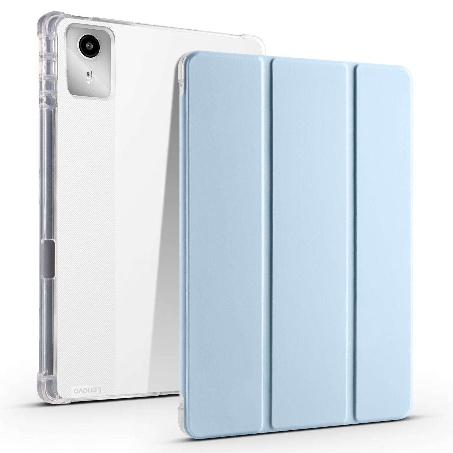 For Lenovo Tab M11 / Xiaoxin Pad 11 2024 Leather Case Tri-fold Stand Tablet Cover with Auto Wake / Sleep