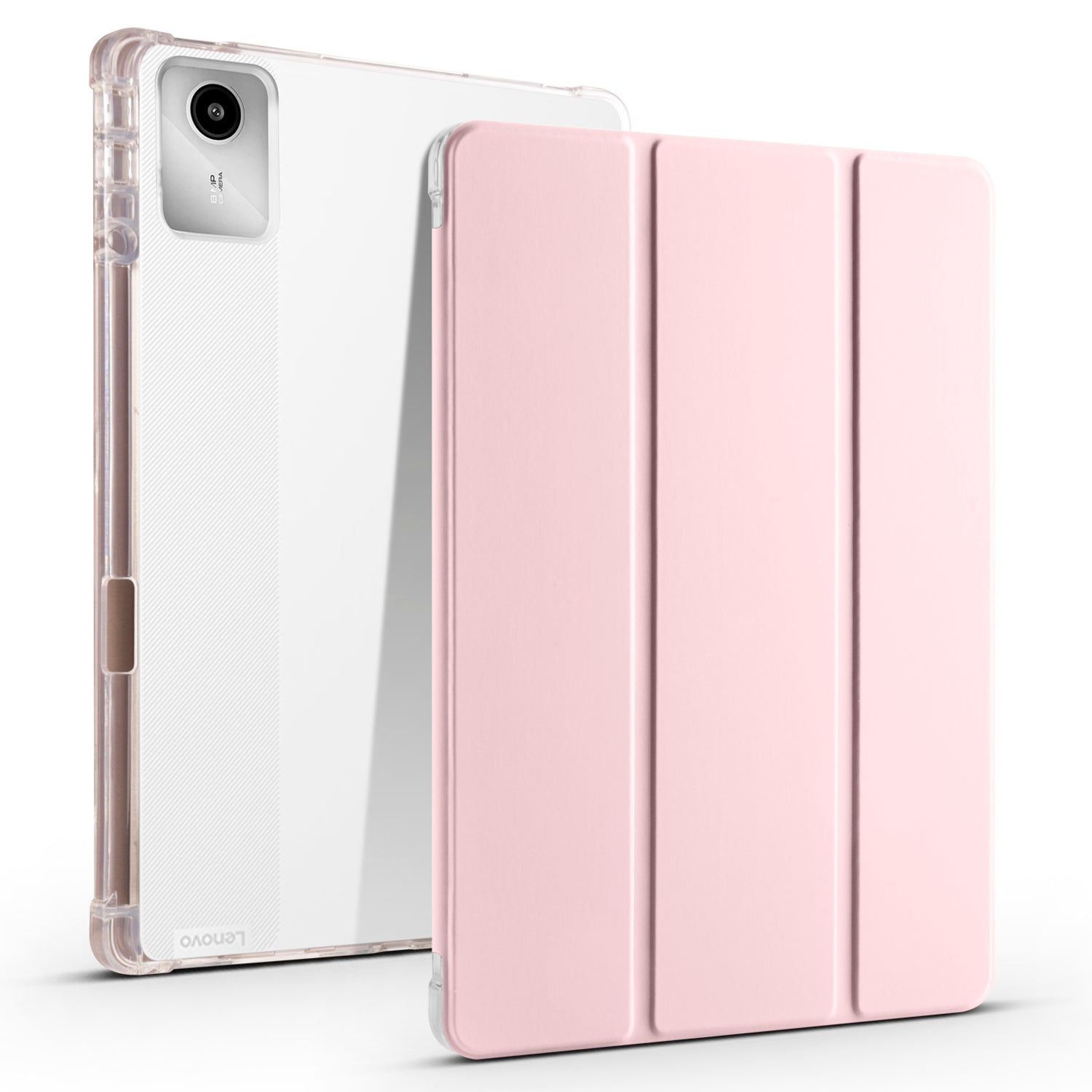 For Lenovo Tab M11 / Xiaoxin Pad 11 2024 Leather Case Tri-fold Stand Tablet Cover with Auto Wake / Sleep