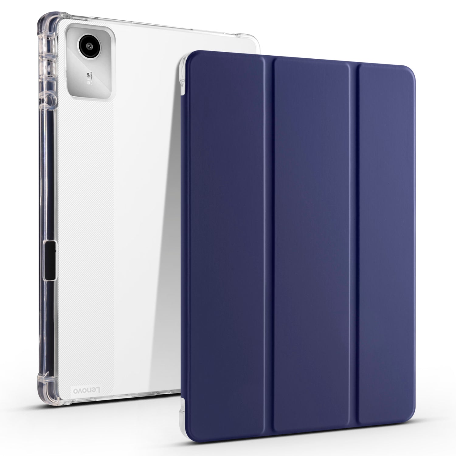 For Lenovo Tab M11 / Xiaoxin Pad 11 2024 Leather Case Tri-fold Stand Tablet Cover with Auto Wake / Sleep