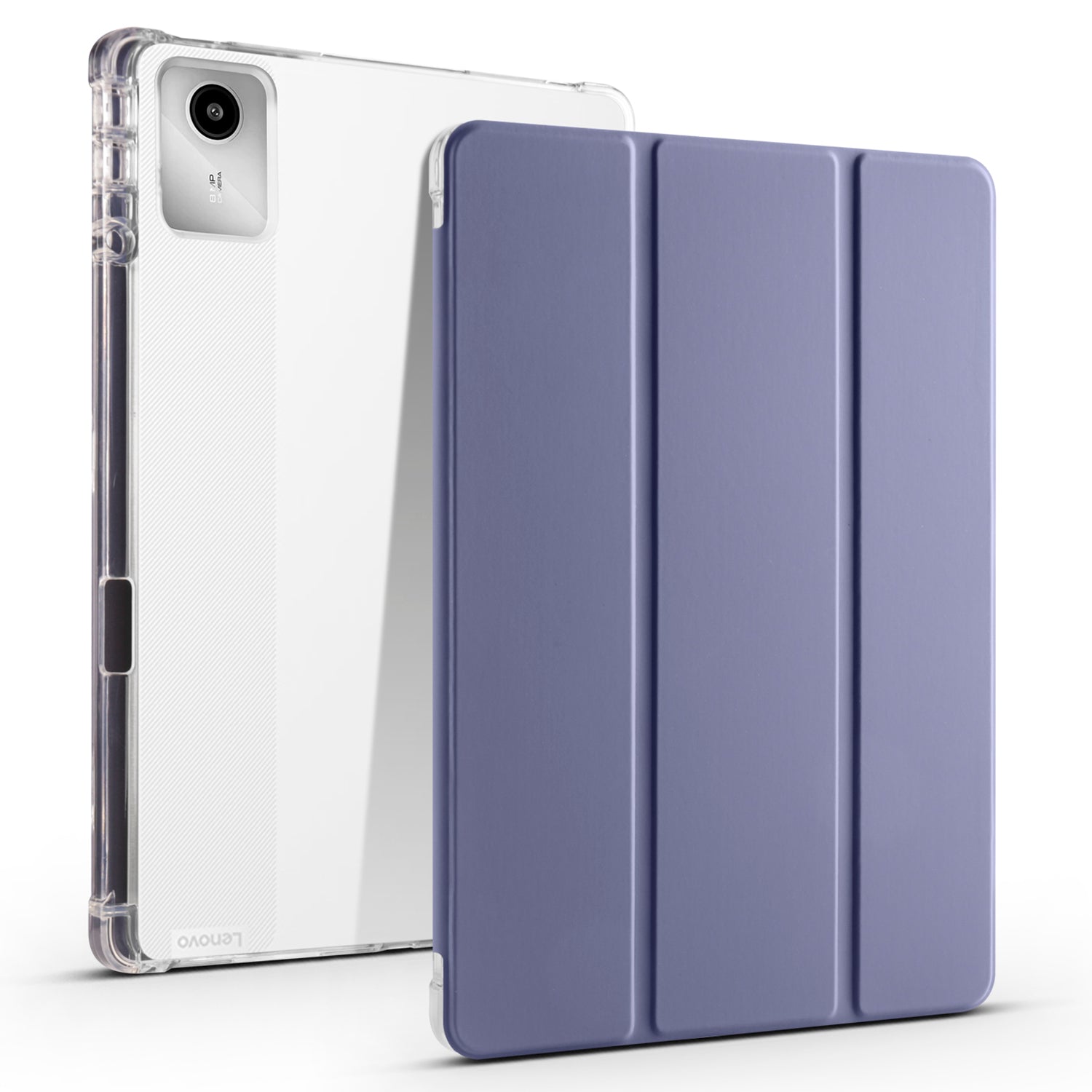 For Lenovo Tab M11 / Xiaoxin Pad 11 2024 Leather Case Tri-fold Stand Tablet Cover with Auto Wake / Sleep