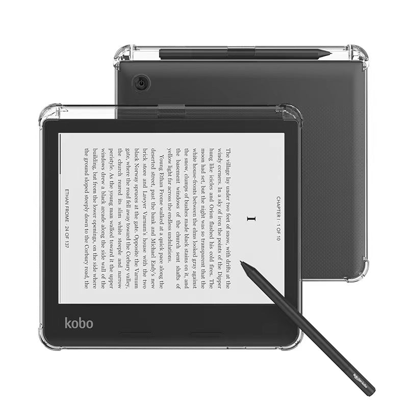 For Kobo Sage TPU Case Transparent e-Reader Clear Cover Drop Protection