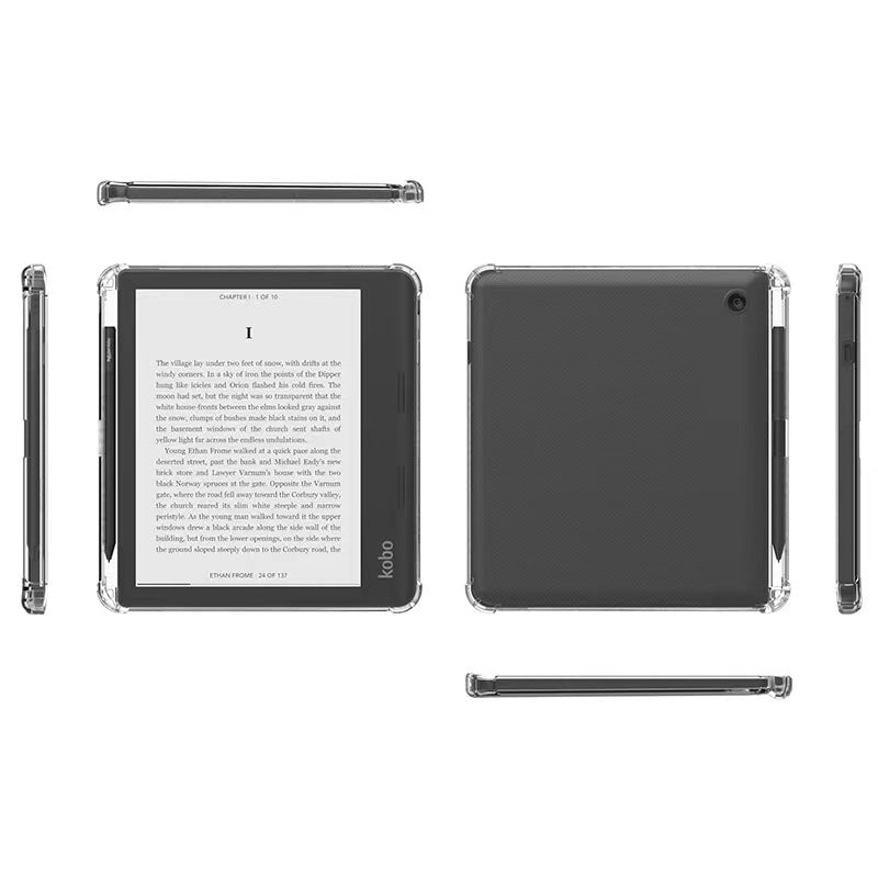 For Kobo Sage TPU Case Transparent e-Reader Clear Cover Drop Protection