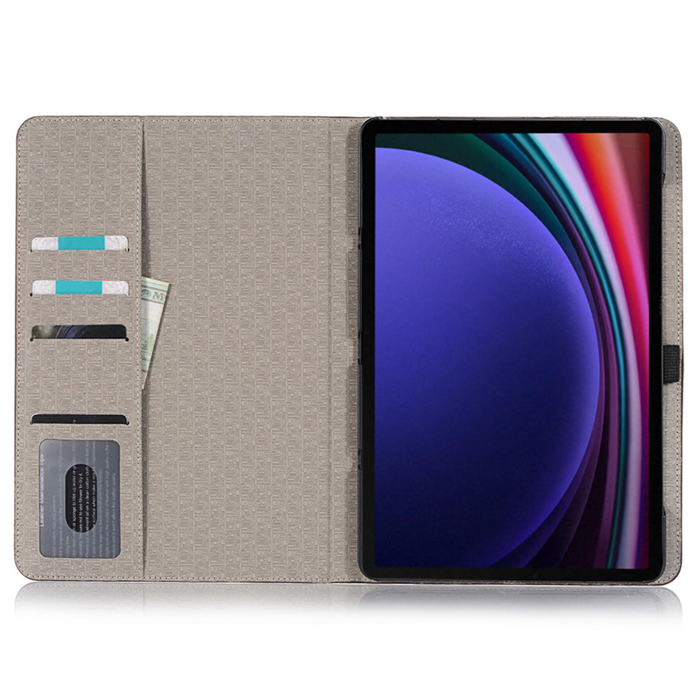 For Samsung Galaxy Tab S9 Case Stand Crocodile Texture PU Leather Folio Cover