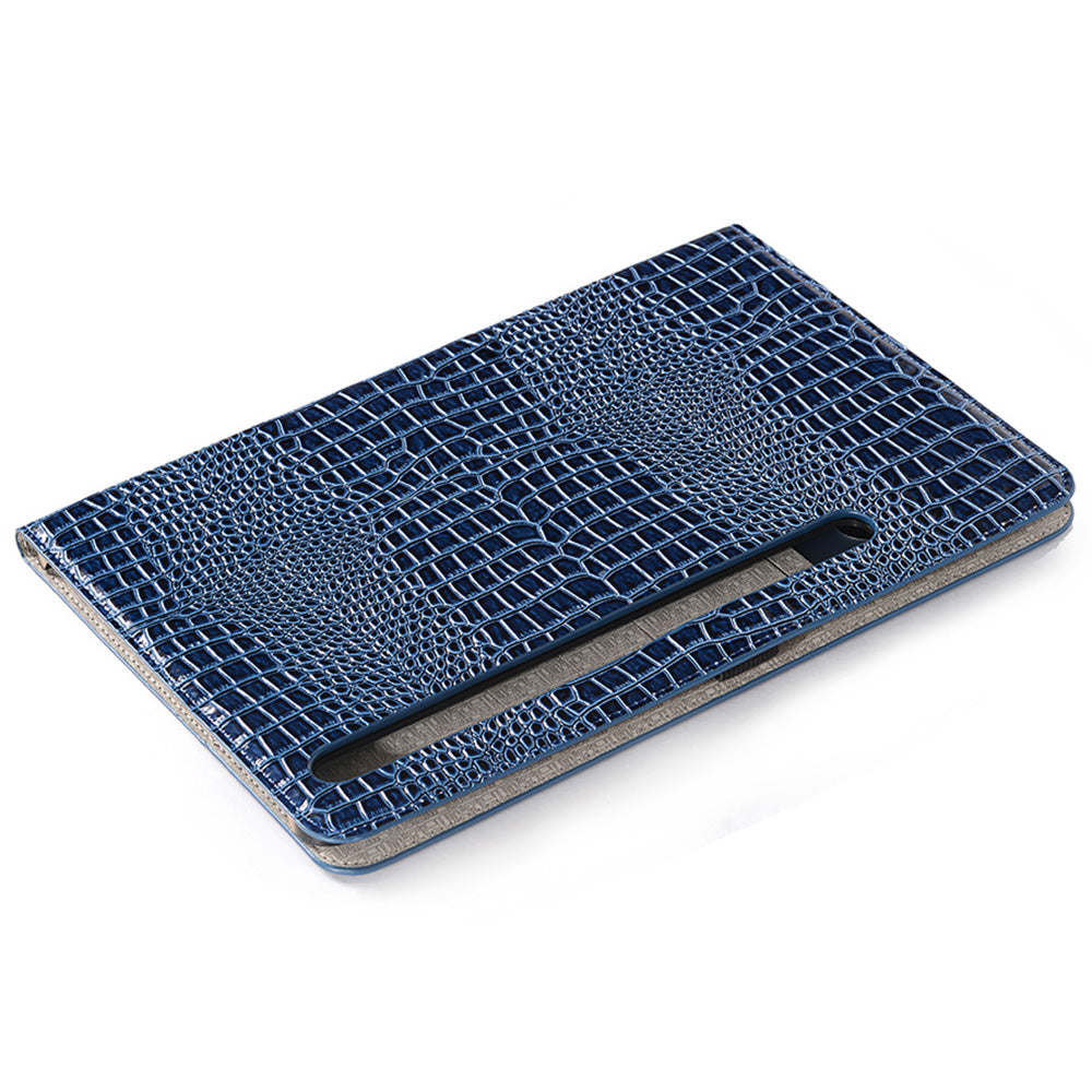 For Samsung Galaxy Tab S9 Case Stand Crocodile Texture PU Leather Folio Cover