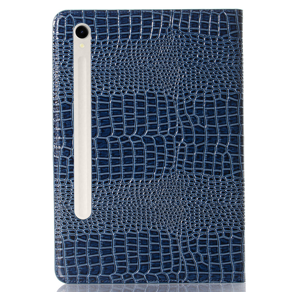 For Samsung Galaxy Tab S9 Case Stand Crocodile Texture PU Leather Folio Cover