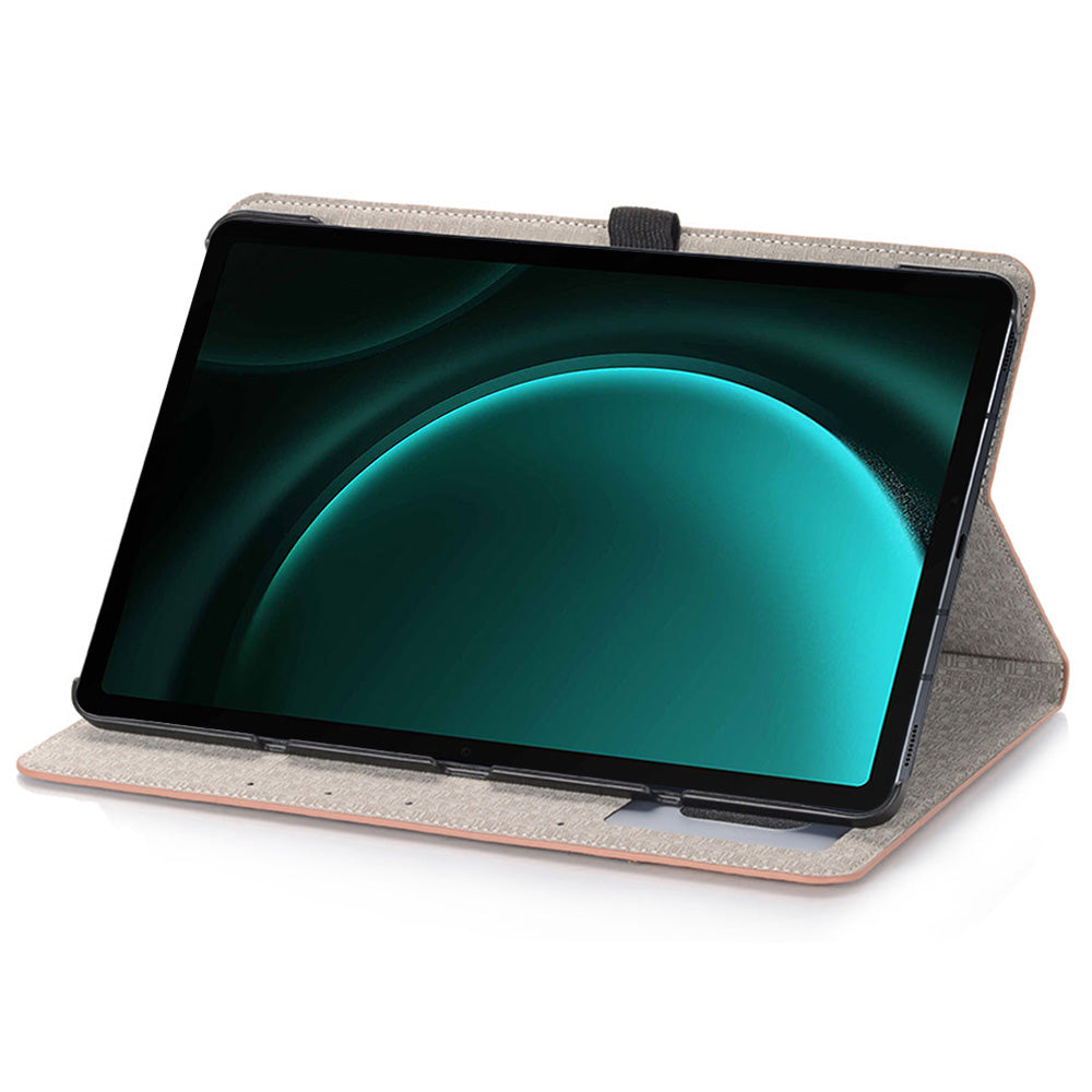 For Samsung Galaxy Tab S9 FE Wallet Case Cross Texture PU Leather Tablet Cover
