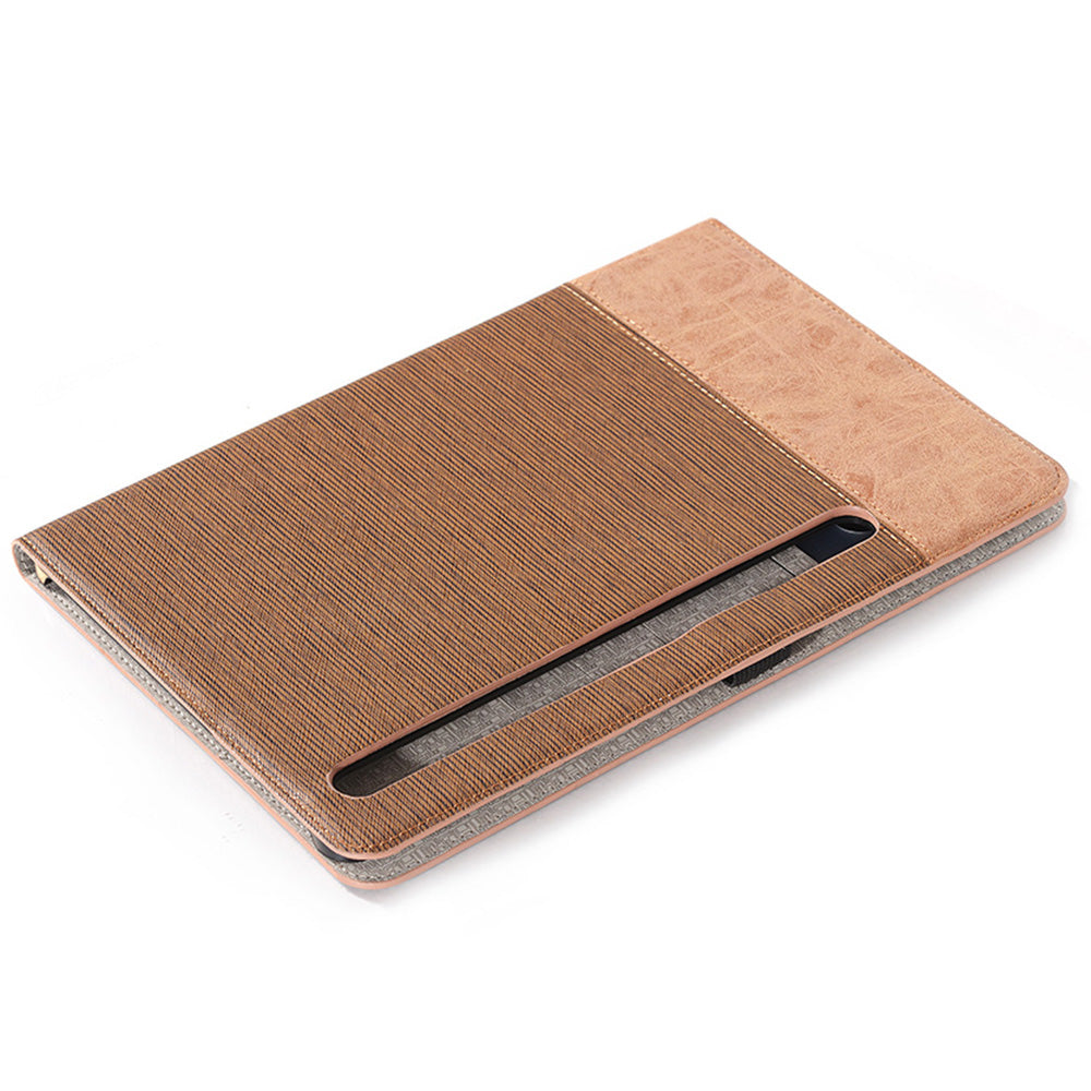 For Samsung Galaxy Tab S9 FE Wallet Case Cross Texture PU Leather Tablet Cover