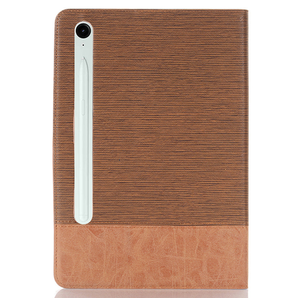 For Samsung Galaxy Tab S9 FE Wallet Case Cross Texture PU Leather Tablet Cover