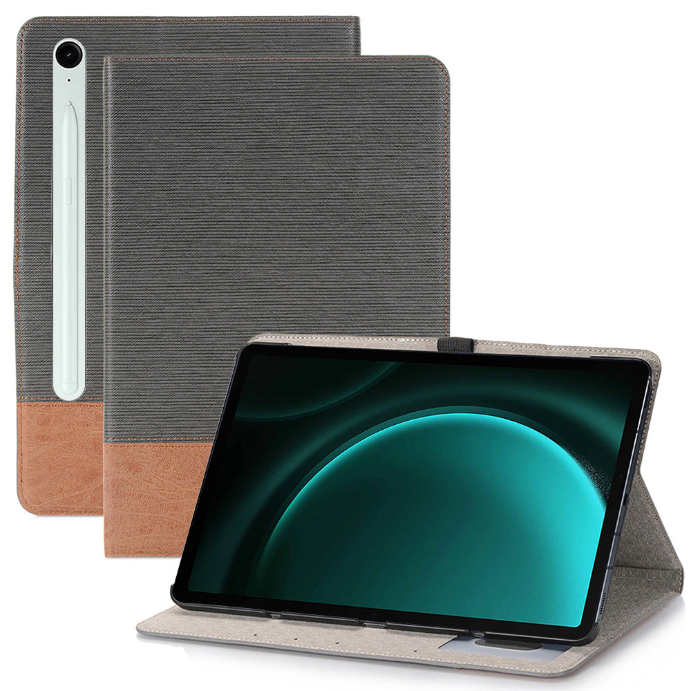 For Samsung Galaxy Tab S9 FE Wallet Case Cross Texture PU Leather Tablet Cover