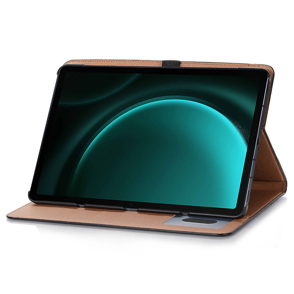 For Samsung Galaxy Tab S9 FE Tablet Case Cross Texture Card Slots PU Leather Flip Cover