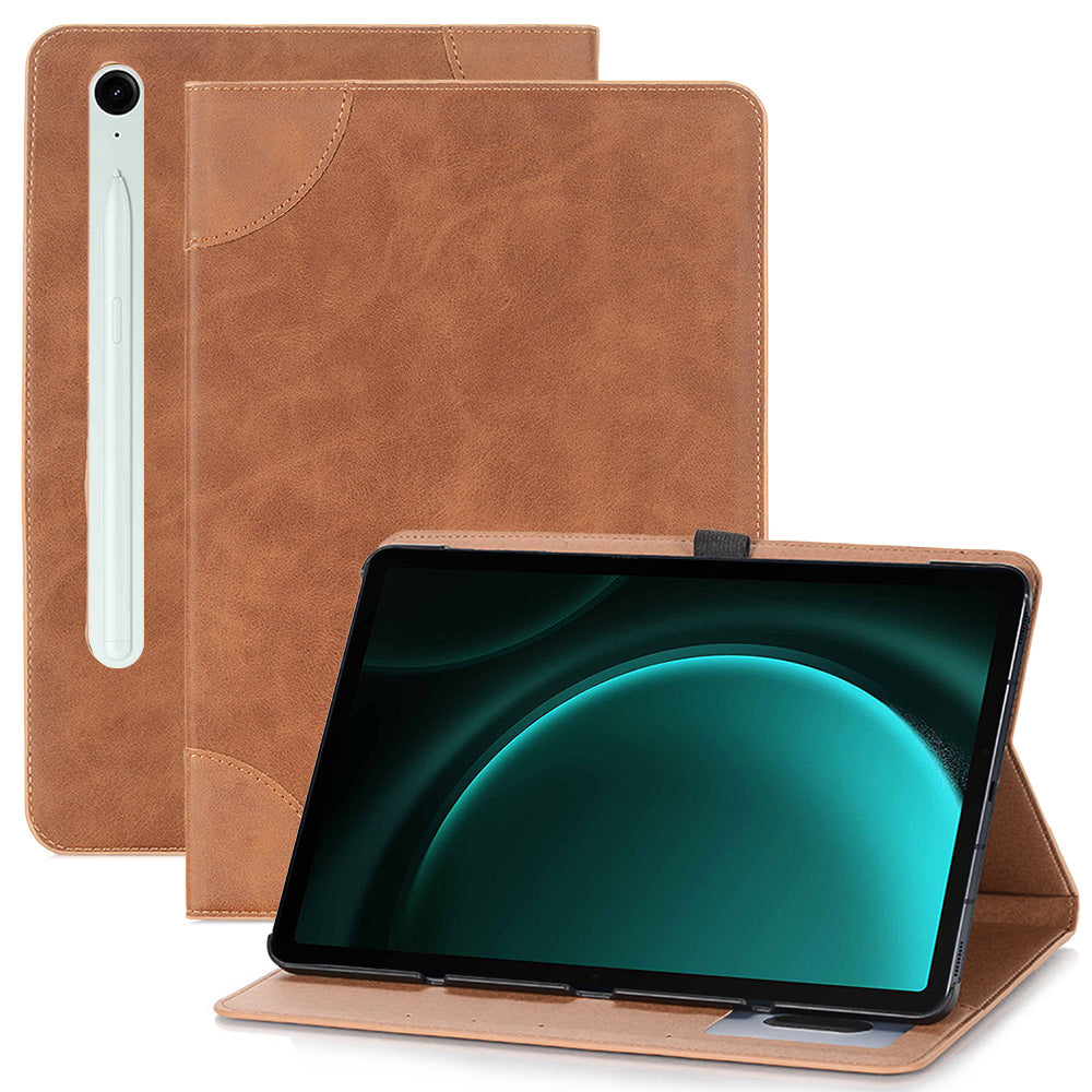 For Samsung Galaxy Tab S9 FE Tablet Case Cross Texture Card Slots PU Leather Flip Cover