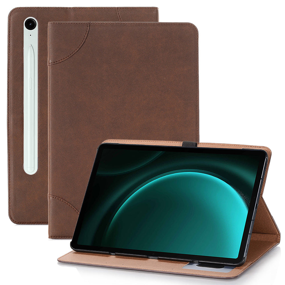 For Samsung Galaxy Tab S9 FE Tablet Case Cross Texture Card Slots PU Leather Flip Cover