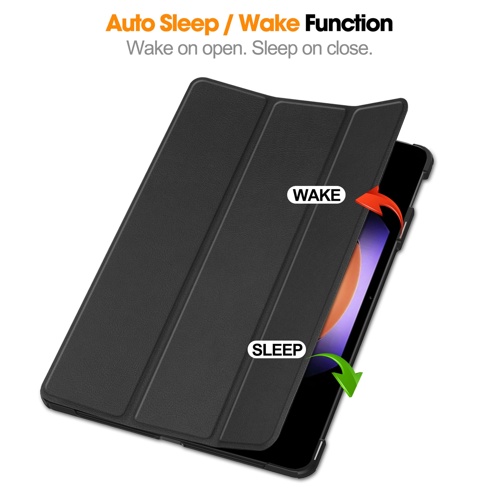 For Xiaomi Pad 6S Pro 12.4 Leather Case Tri-fold Stand Auto Wake / Sleep Smart Shell