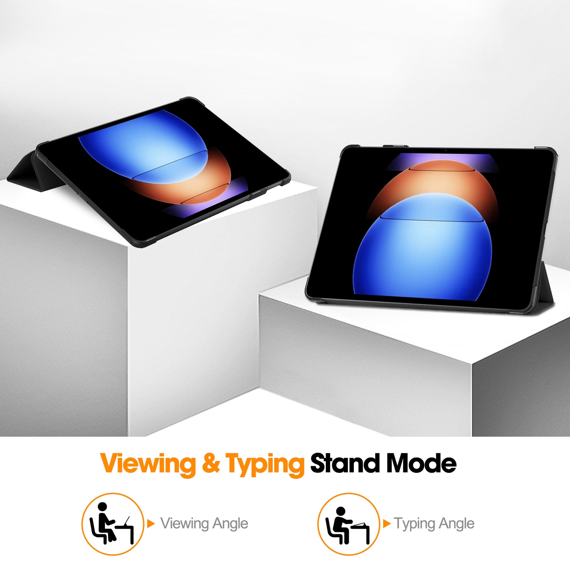 For Xiaomi Pad 6S Pro 12.4 Leather Case Tri-fold Stand Auto Wake / Sleep Smart Shell