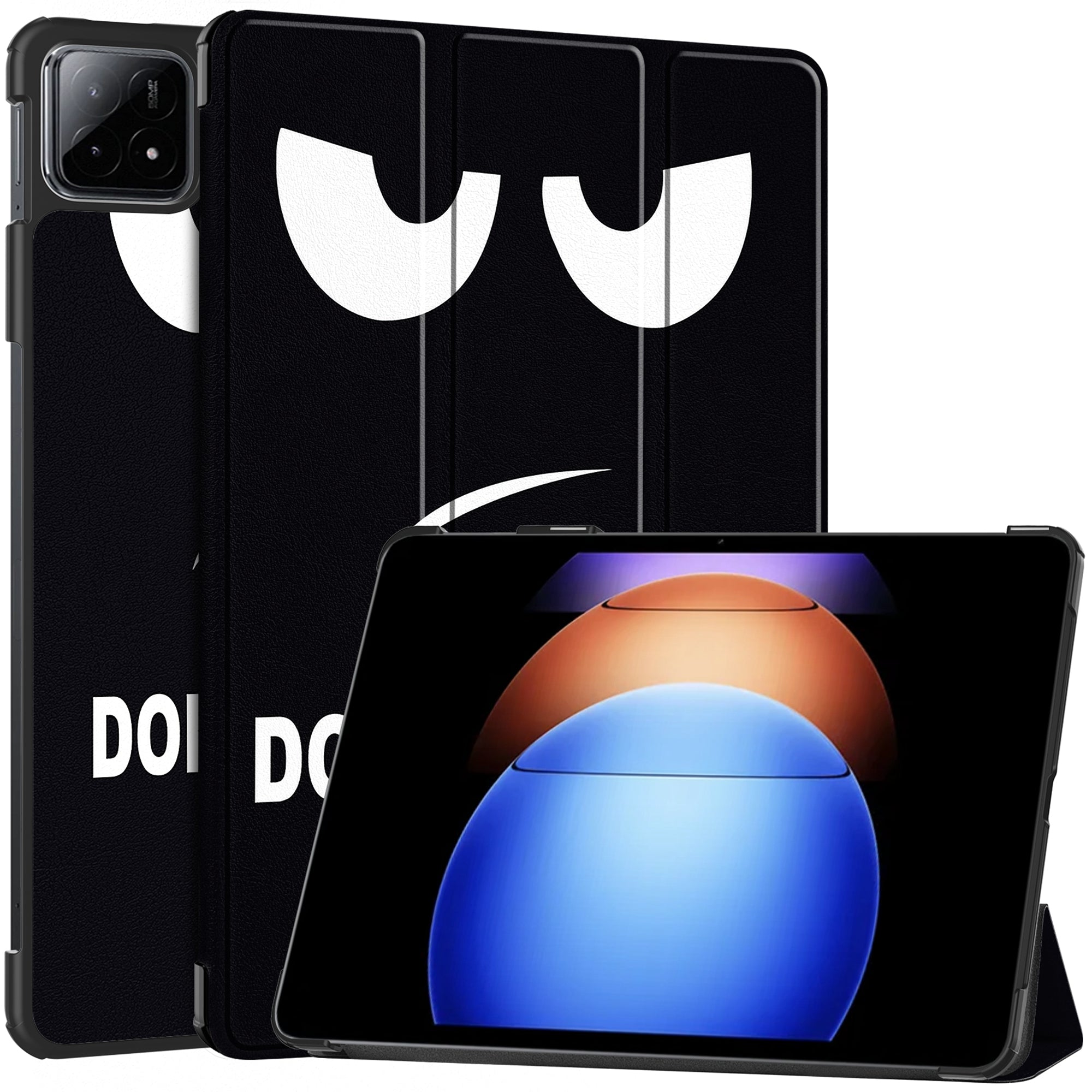 For Xiaomi Pad 6S Pro 12.4 Leather Case Trifold Stand Pattern Printing Tablet Cover