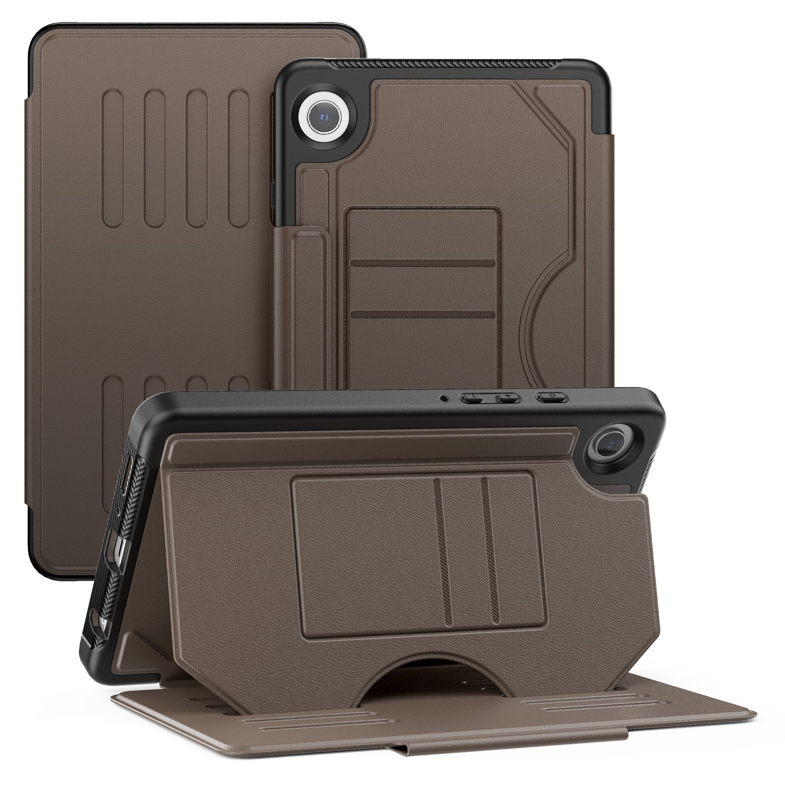 For Samsung Galaxy Tab A9 (SM-X110 / X115) Case 5-Level Adjustable Stand Tablet Cover with Card Holder and Pen Slot