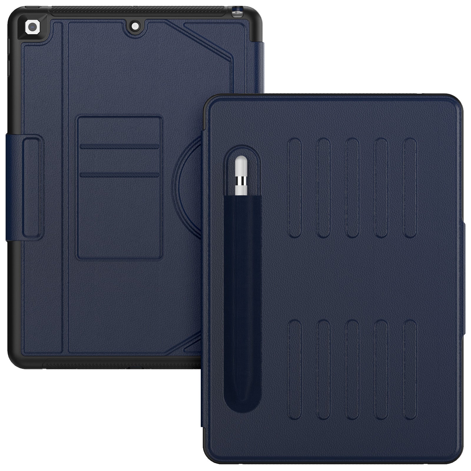 For iPad 10.2 (2021) / 10.2 (2019) / 10.2 (2020) Case Shockproof Card Holder Flip Tablet Cover with Pen Slot