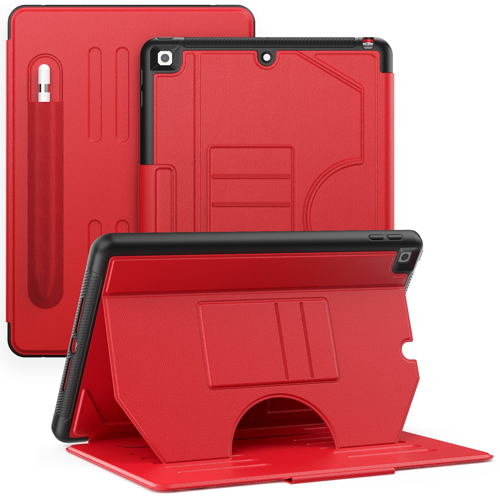 For iPad 10.2 (2021) / 10.2 (2019) / 10.2 (2020) Case Shockproof Card Holder Flip Tablet Cover with Pen Slot