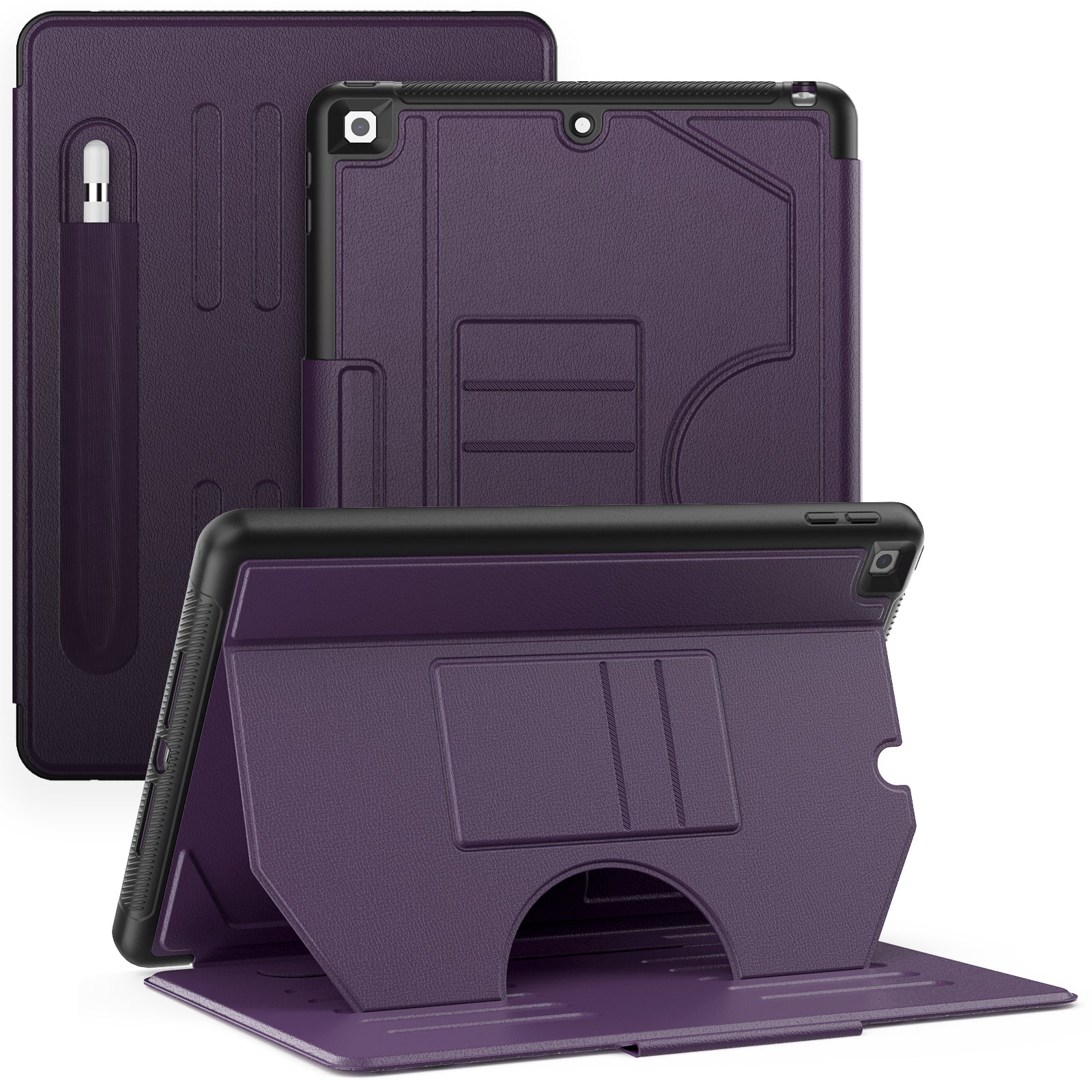 For iPad 10.2 (2021) / 10.2 (2019) / 10.2 (2020) Case Shockproof Card Holder Flip Tablet Cover with Pen Slot