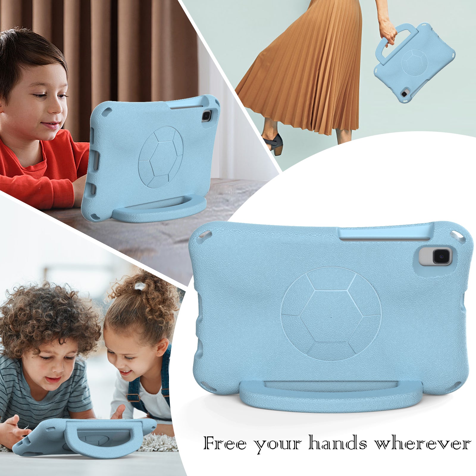 For Samsung Galaxy Tab A7 Lite 8.7-inch / Tab A9 / Tab A 8.0 (2019) SM-T290 (Wi-Fi) / SM-T295 (LTE) Hard Case Kickstand Tablet Cover