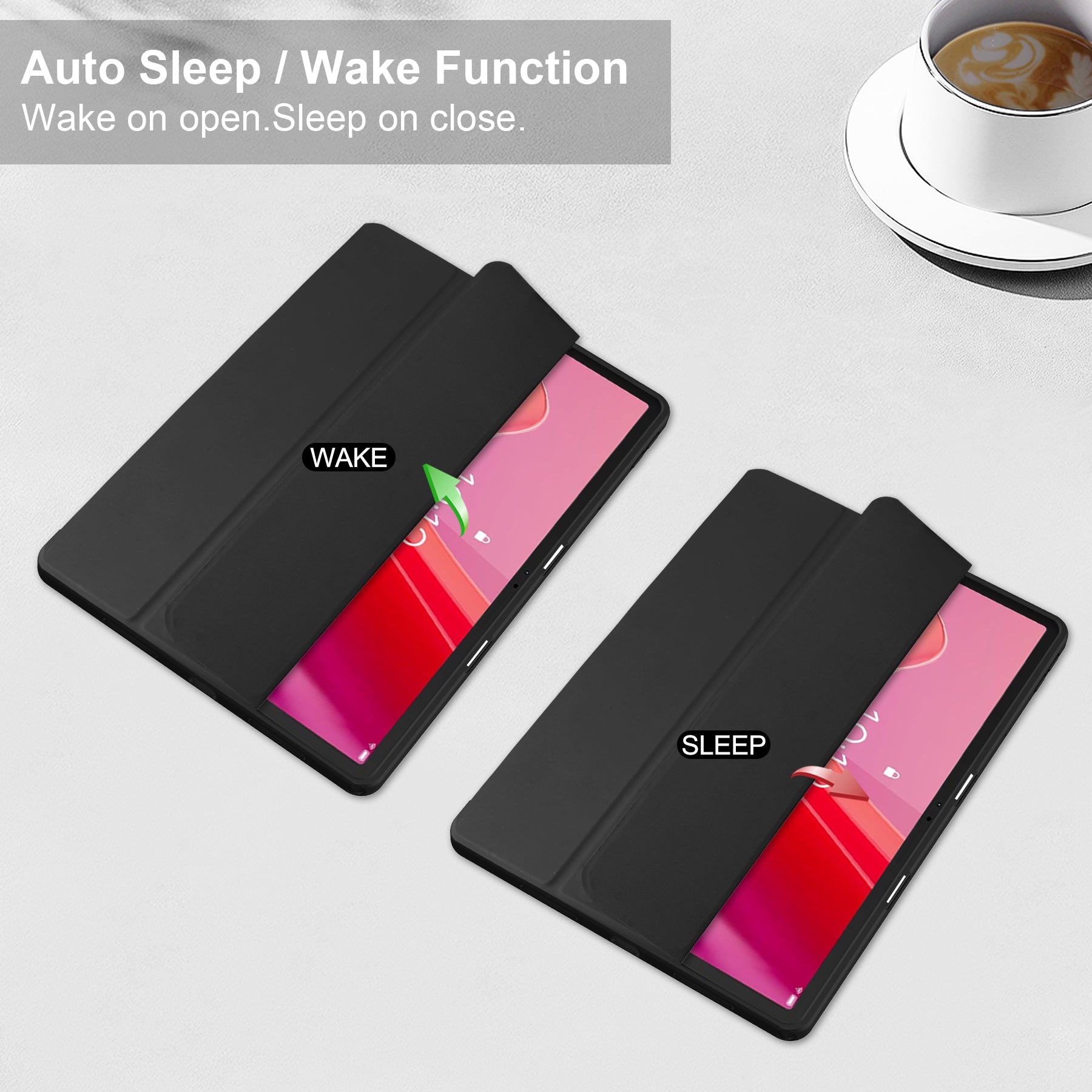 For Lenovo Tab M11 / Xiaoxin Pad 11 2024 Case Anti-Scratch PU+TPU+Acrylic Tablet Cover with Pen Slot