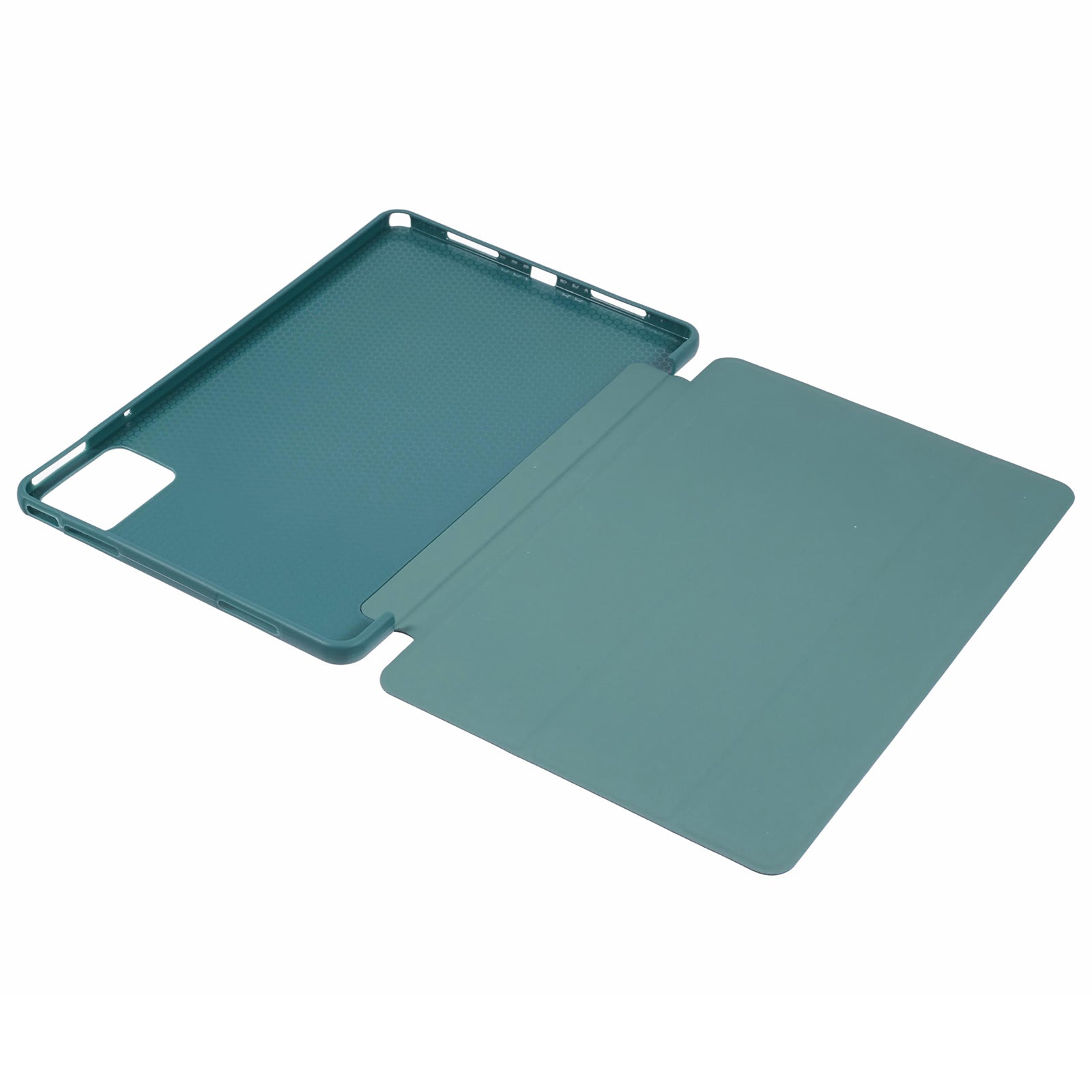 For Lenovo Tab M11 / Xiaoxin Pad 11 2024 Case Leather+Silicone Tri-fold Stand Shell Tablet Cover