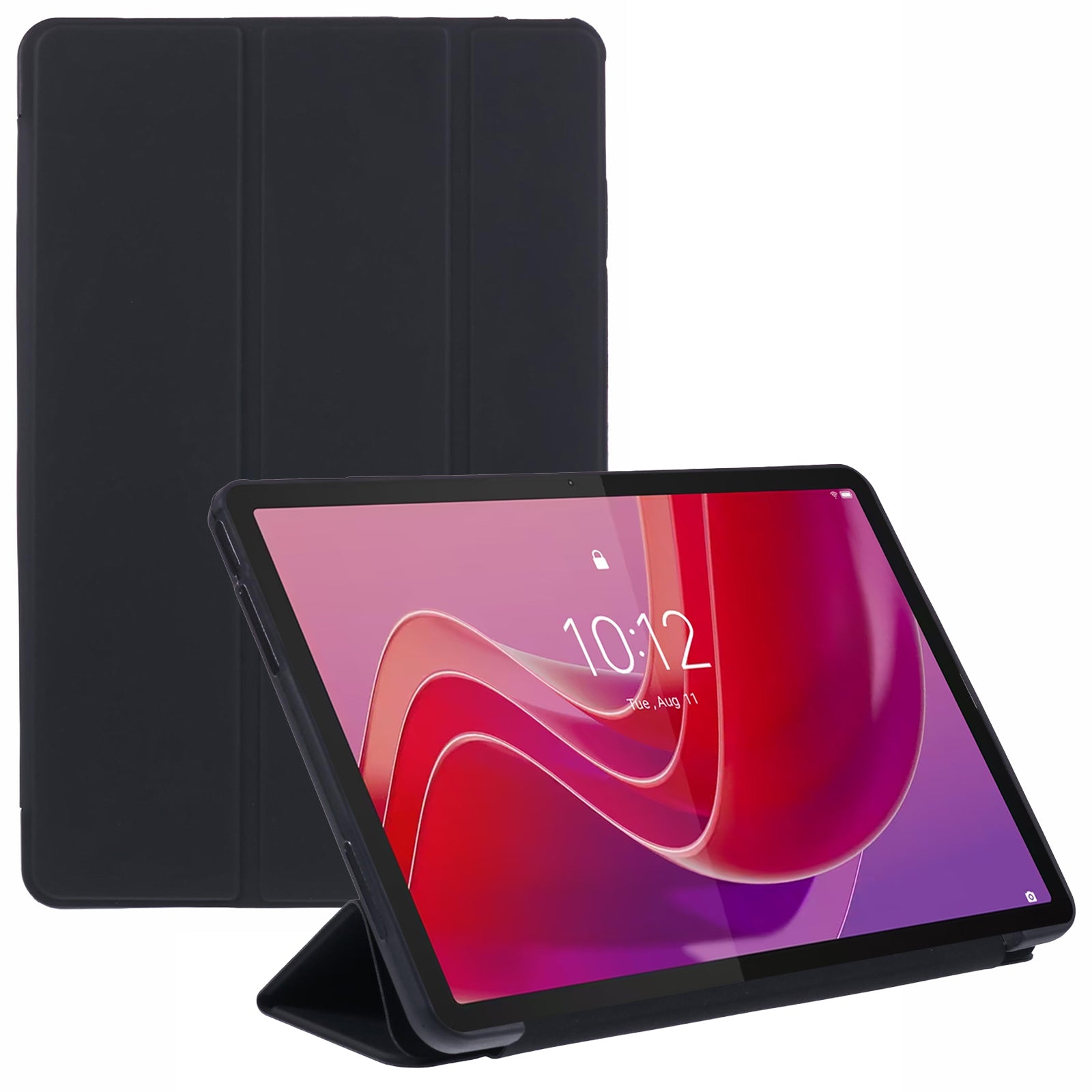 For Lenovo Tab M11 / Xiaoxin Pad 11 2024 Case Leather+Silicone Tri-fold Stand Shell Tablet Cover