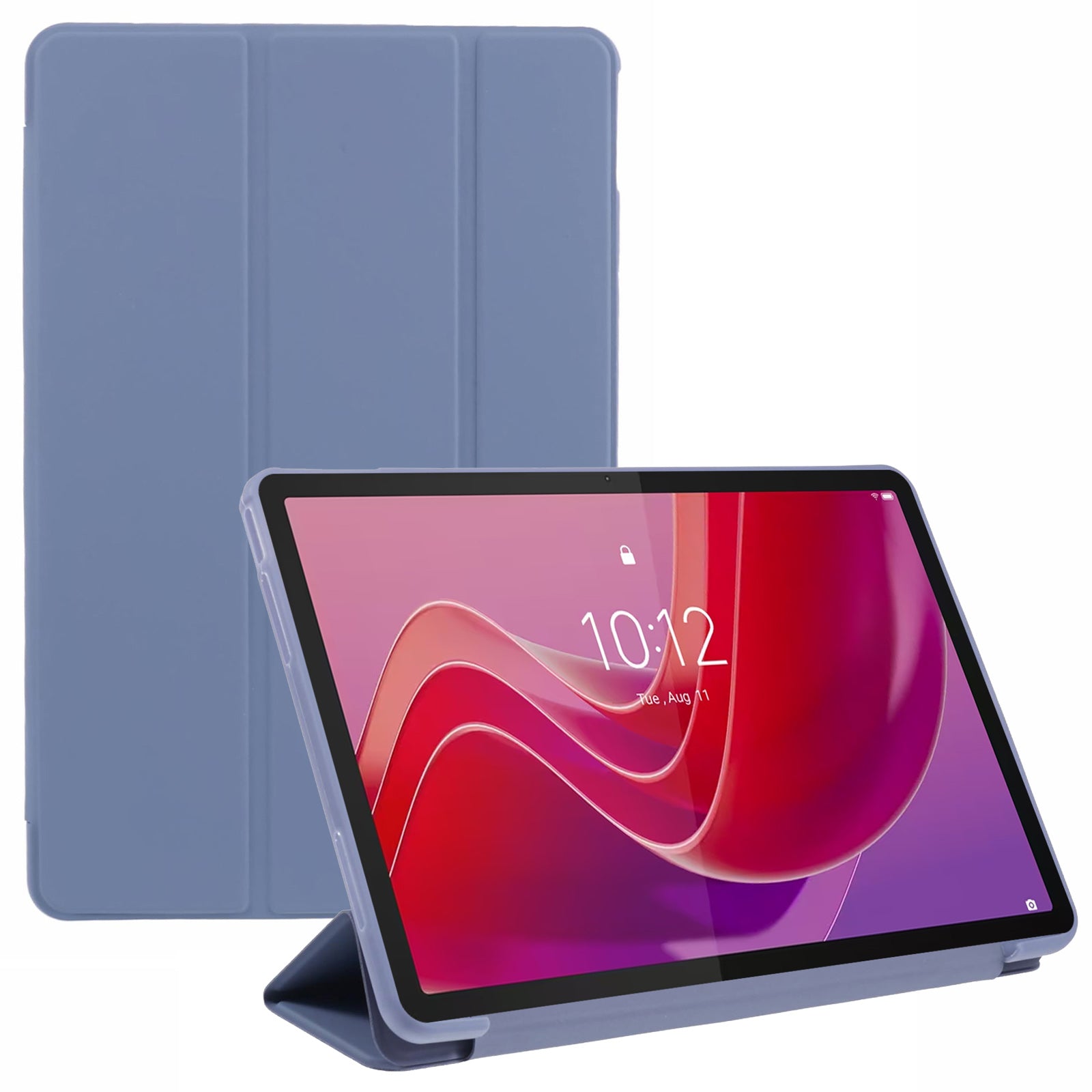 For Lenovo Tab M11 / Xiaoxin Pad 11 2024 Case Leather+Silicone Tri-fold Stand Shell Tablet Cover
