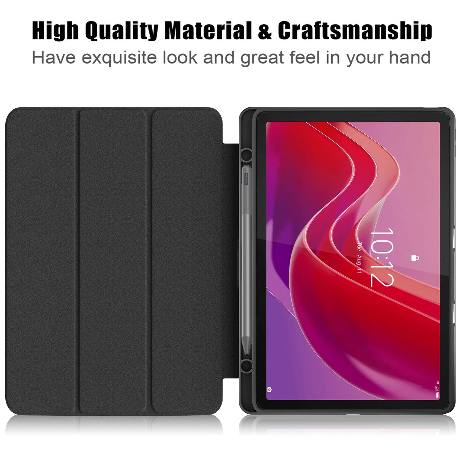 For Lenovo Tab M11 / Xiaoxin Pad 11 2024 330 Case Full-Body Tri-fold Stand Pattern Tablet Smart Cover