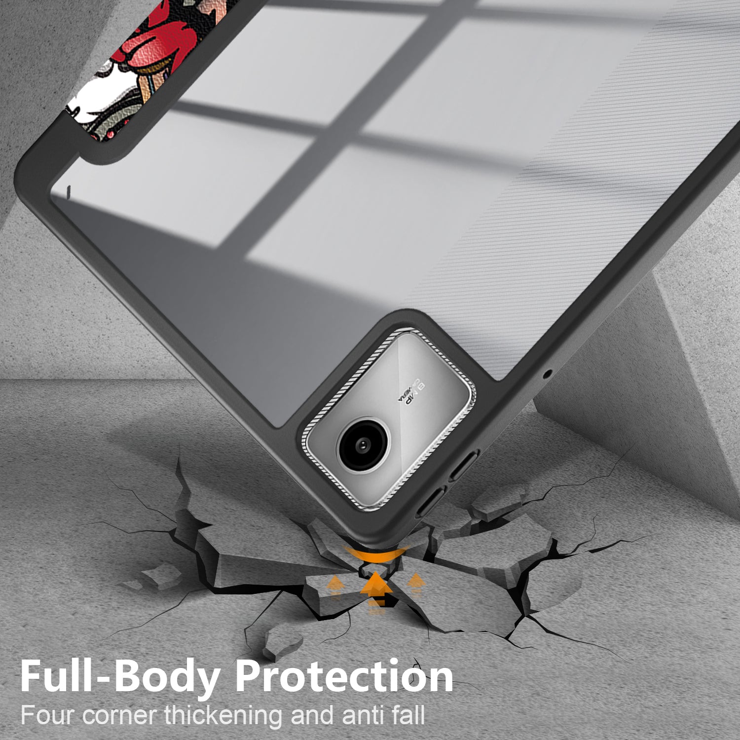 For Lenovo Tab M11 / Xiaoxin Pad 11 2024 330 Case Full-Body Tri-fold Stand Pattern Tablet Smart Cover