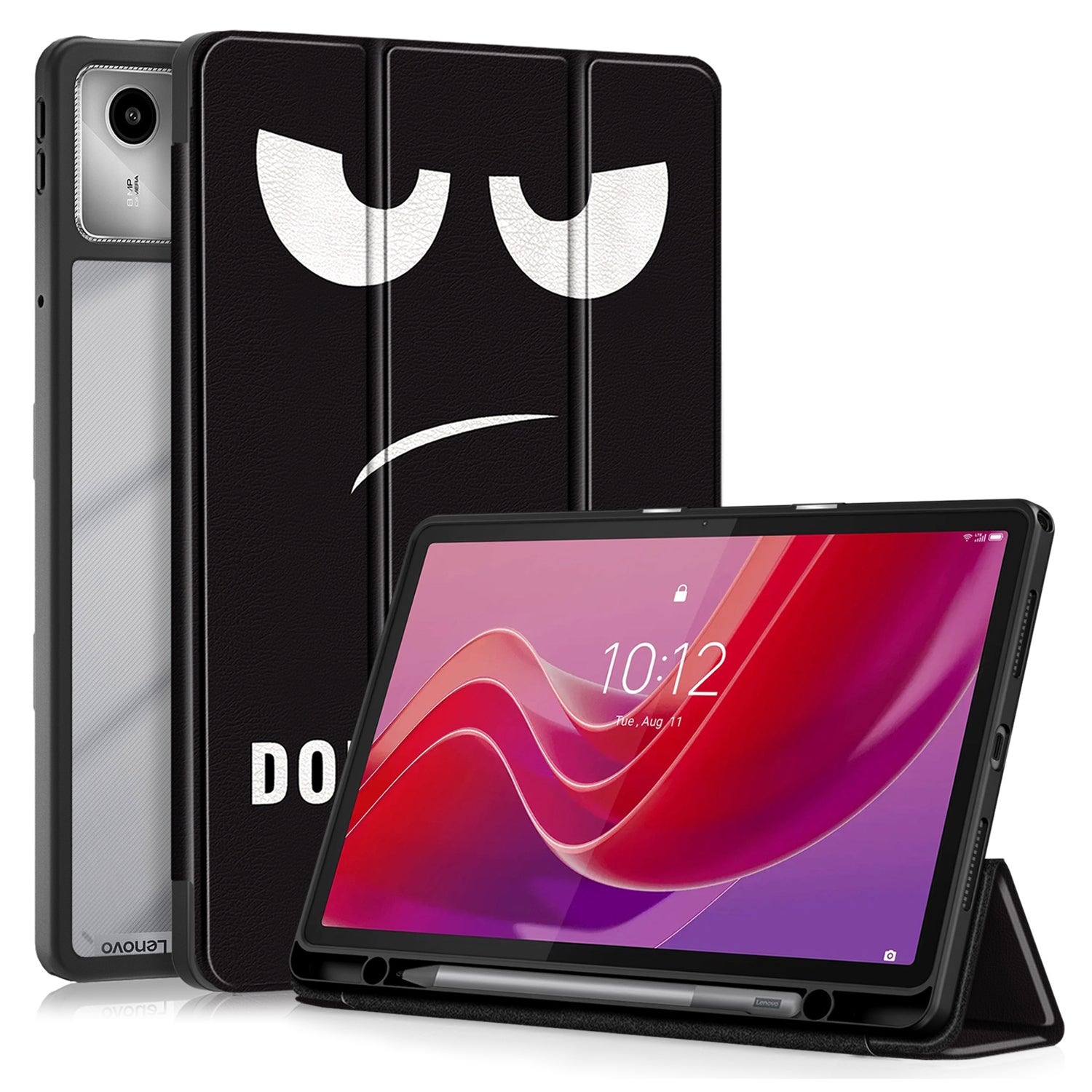 For Lenovo Tab M11 / Xiaoxin Pad 11 2024 330 Case Full-Body Tri-fold Stand Pattern Tablet Smart Cover
