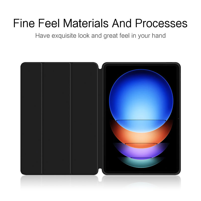 For Xiaomi Pad 6S Pro 12.4 Case Trifold Stand PU Leather Tablet Protective Cover