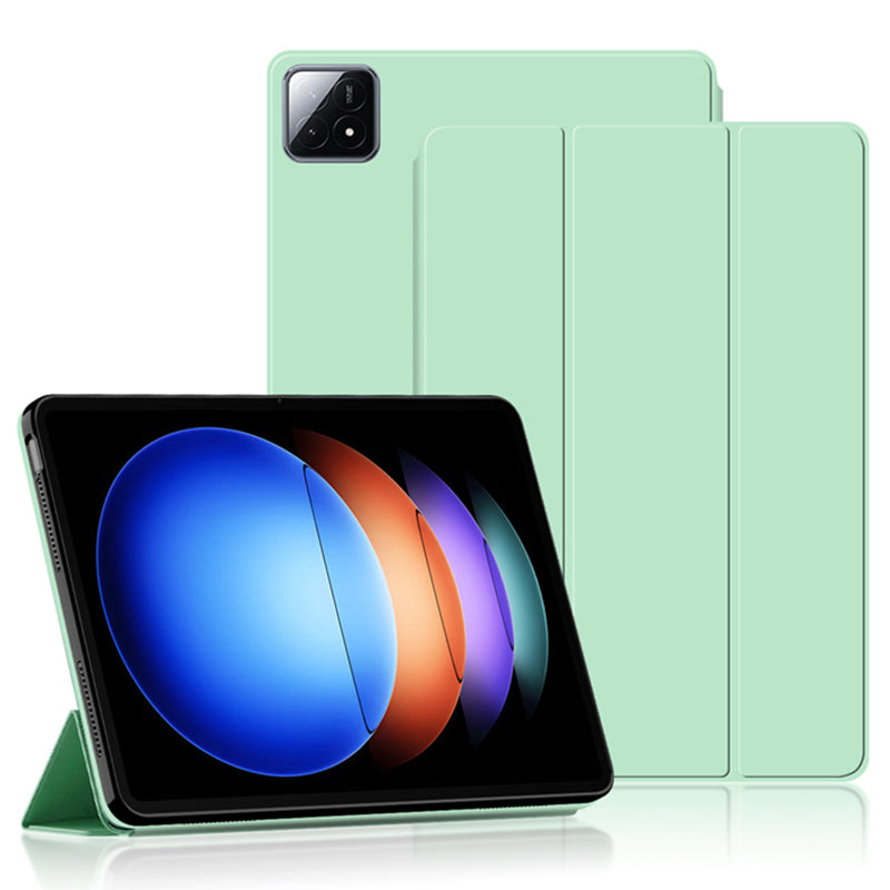 For Xiaomi Pad 6S Pro 12.4 Case Trifold Stand PU Leather Tablet Protective Cover
