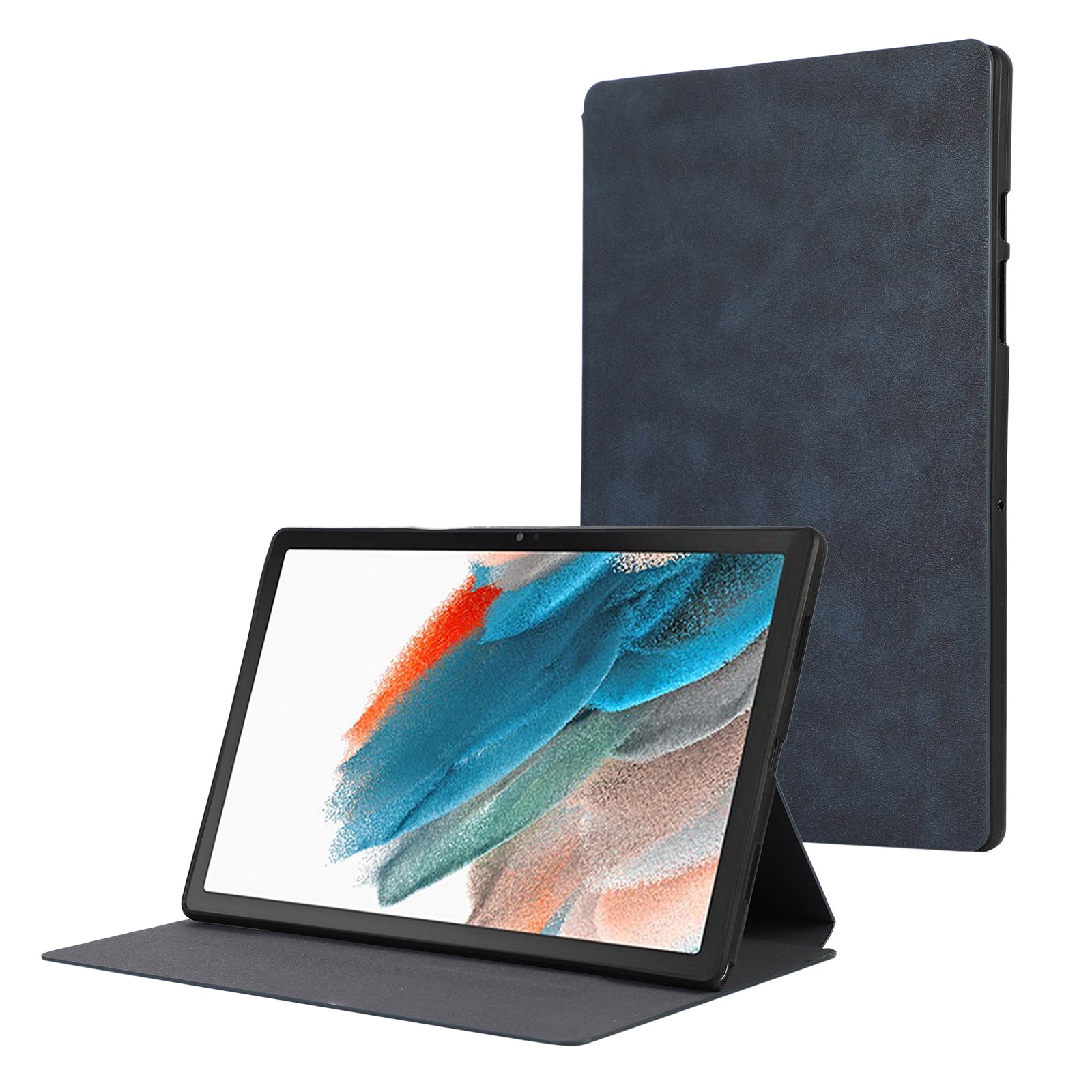 For Samsung Galaxy Tab A8 10.5 (2021) / (2022) Case Stand Solid Color Leather Tablet Cover