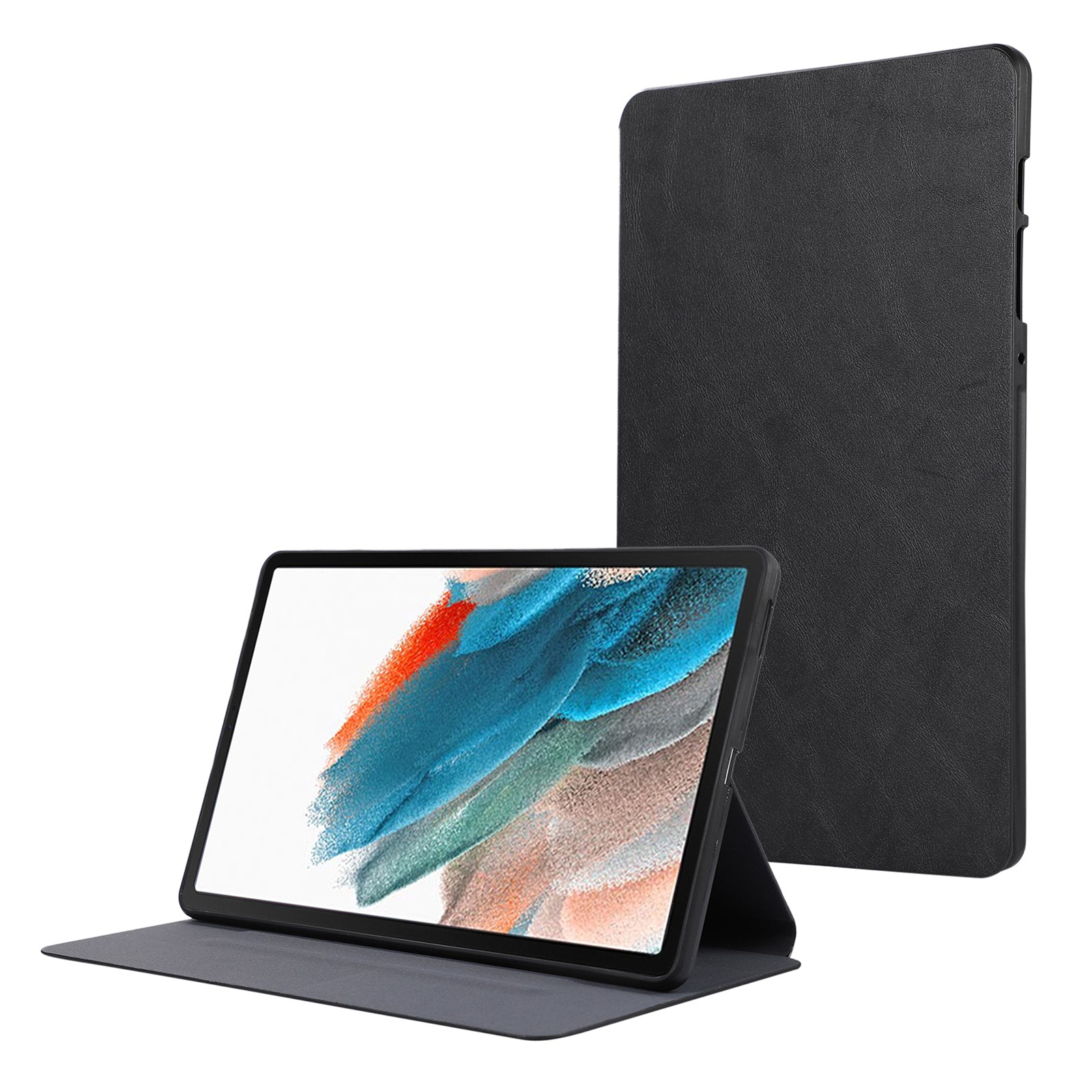 For Samsung Galaxy Tab A8 10.5 (2021) / (2022) Case Stand Solid Color Leather Tablet Cover