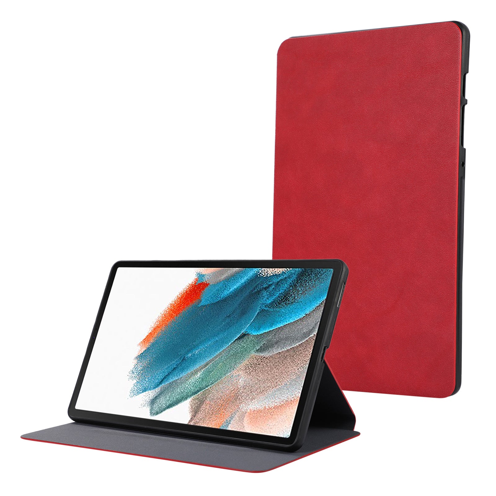For Samsung Galaxy Tab A8 10.5 (2021) / (2022) Case Stand Solid Color Leather Tablet Cover