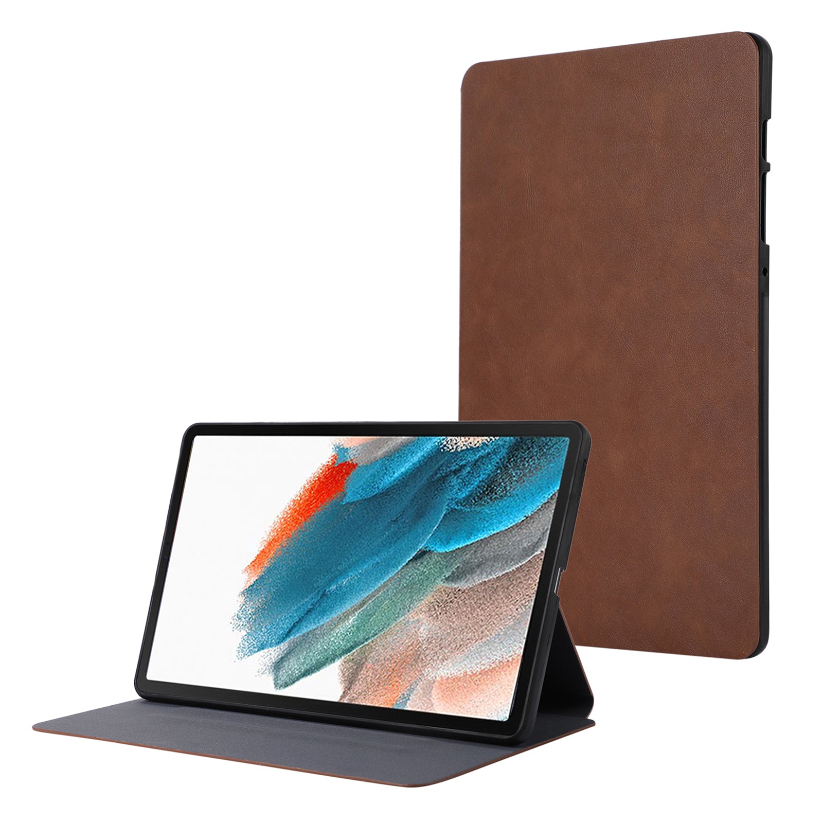 For Samsung Galaxy Tab A8 10.5 (2021) / (2022) Case Stand Solid Color Leather Tablet Cover
