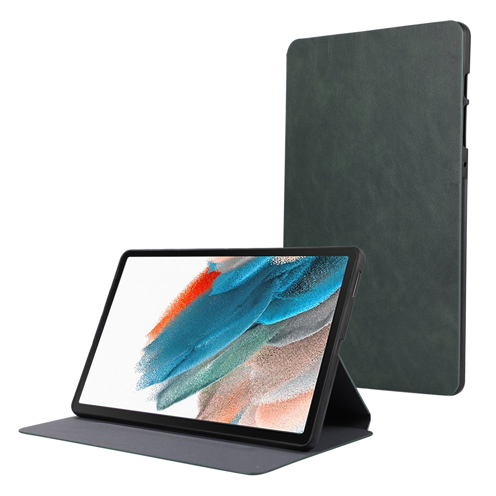 For Samsung Galaxy Tab A8 10.5 (2021) / (2022) Case Stand Solid Color Leather Tablet Cover