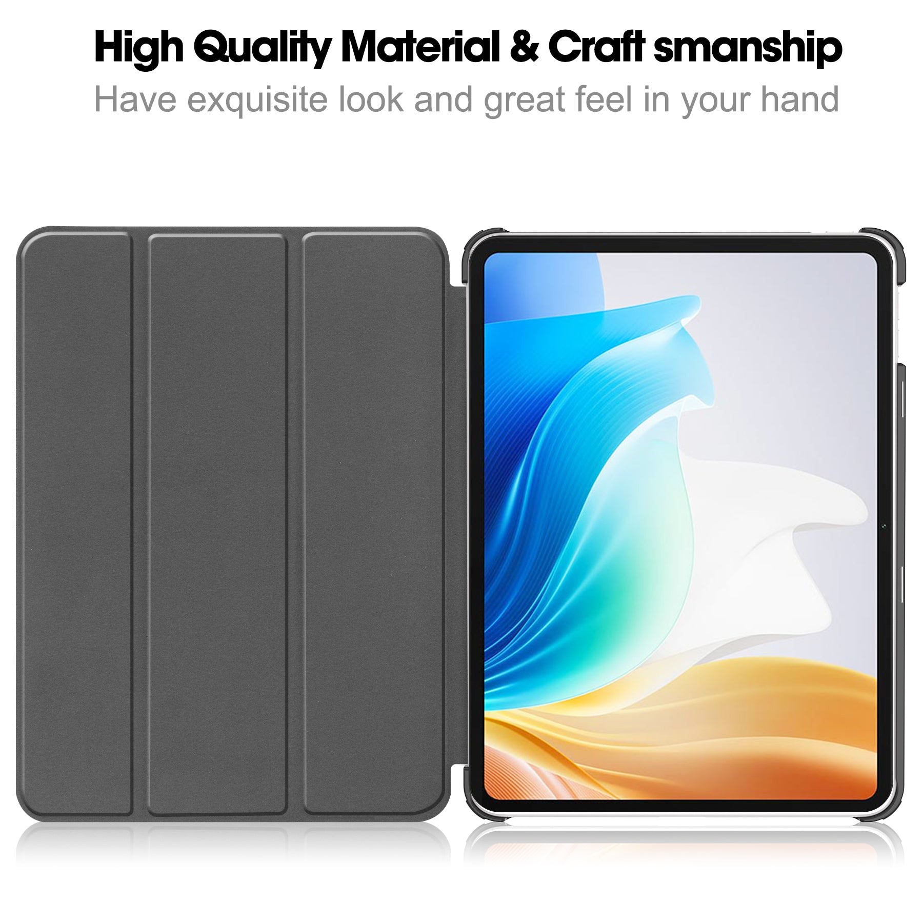 For Oppo Pad Air 2 Tablet Case Trifold Stand Pattern Printing Drop-proof Cover